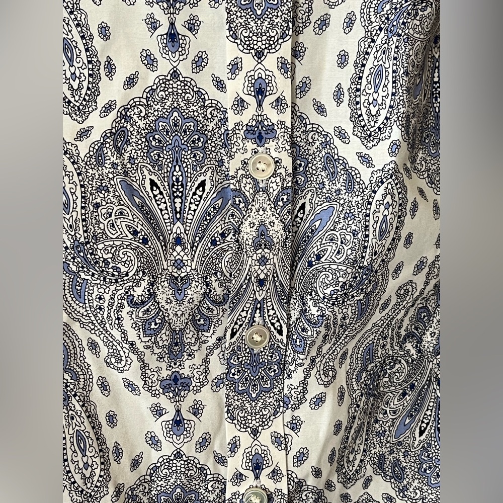 Talbots Unique Paisley Button-Up Shirt Women’s Size 6 - Picture 4 of 13